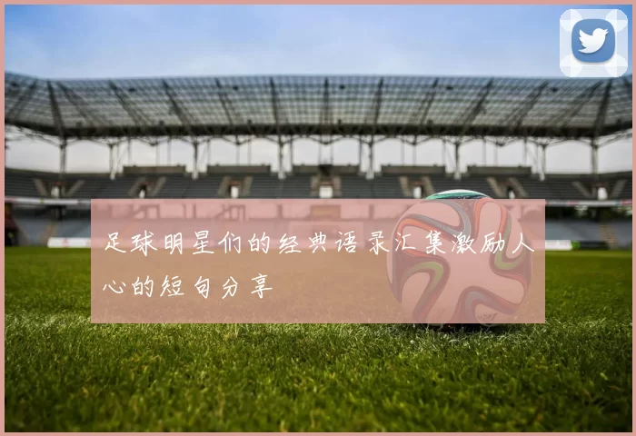 足球明星们的经典语录汇集激励人心的短句分享